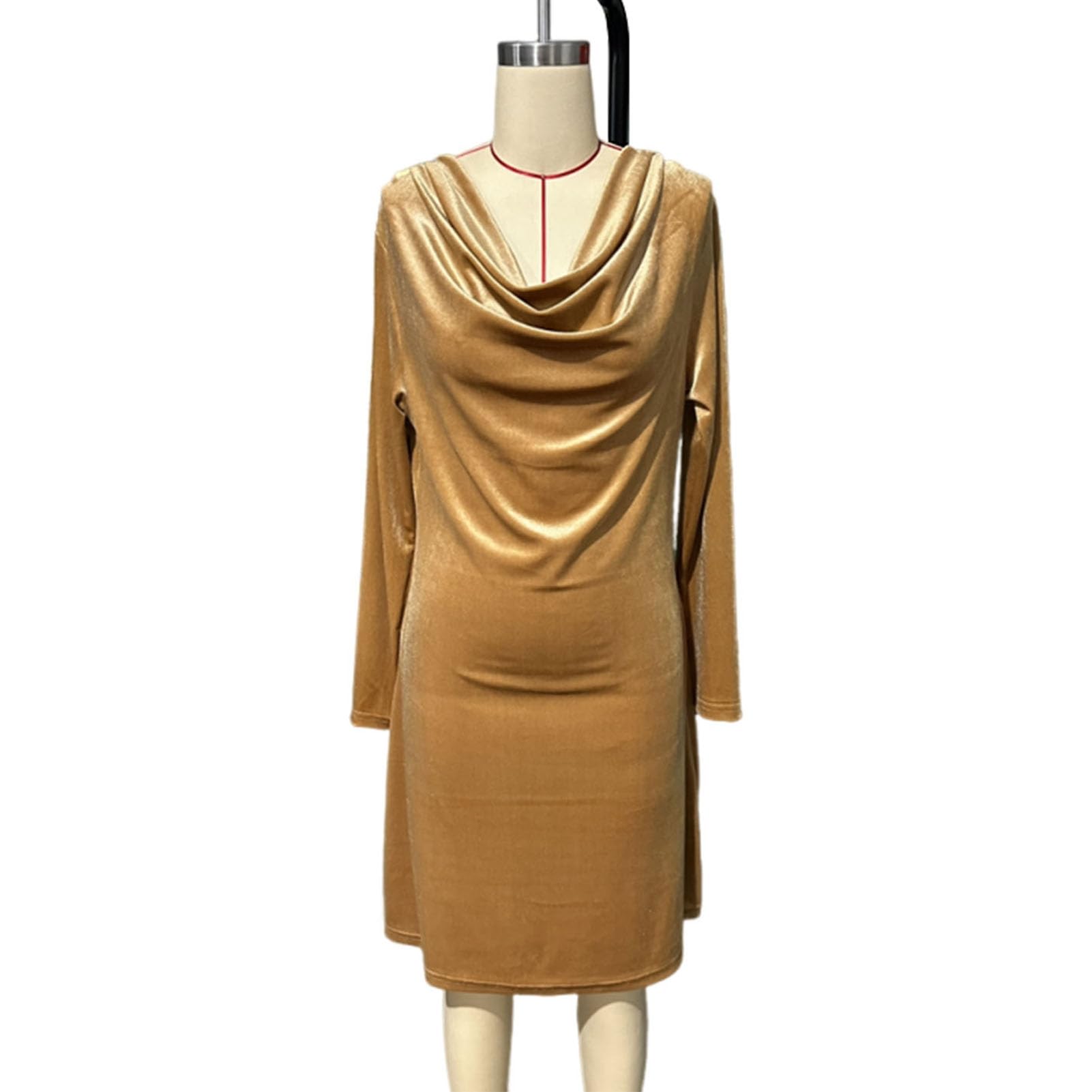 Mini robe rétro en velours pour femme, col bénitier et manches longues, robe de cocktail, robe élégante pour invitée de mariage