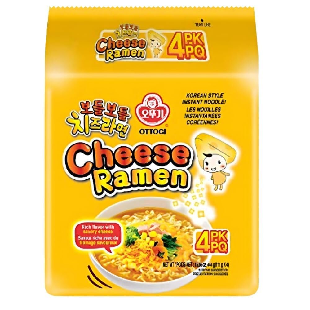 OTOKI Cheese Ramen Korean Style Instant Noodle Rich Flavor with Savory Cheese 111g, Pack of 4 (444g) | Veg & Authentic Korean Ramen Noodles | The Product of Korea-image-36