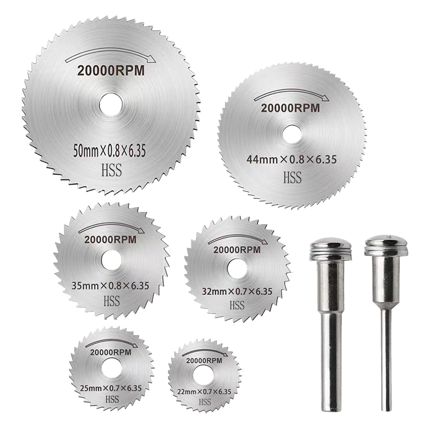 Dischi da Taglio, ZFYQ Set di 8 pezzi HSS Seghe Circolari Lame, Rotanti Lame per Legno, Prodotti in Plastica, Leghe di Alluminio, Metalli Dolci