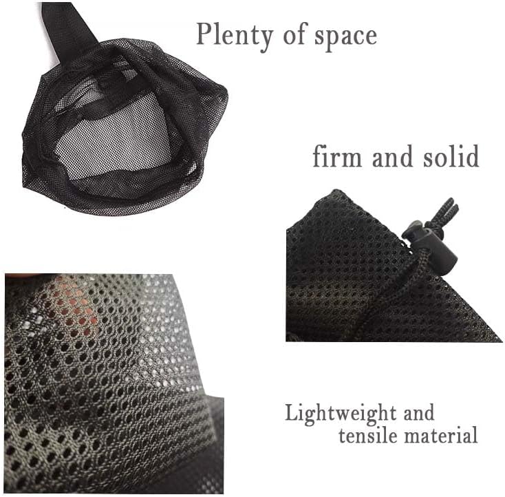 Single Ball Bag with Double Hook, Balls Storage Bags with Zipper Pocket, Drawstring Sling Backpack for Soccer Basketball Football Volleyball Rugby
