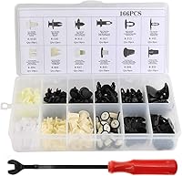 Vista 1 de MOTOALL 166 piezas de nailon para parachoques delantero y trasero, panel de moldura de puerta, protector de capó, remache retenedor de empuje