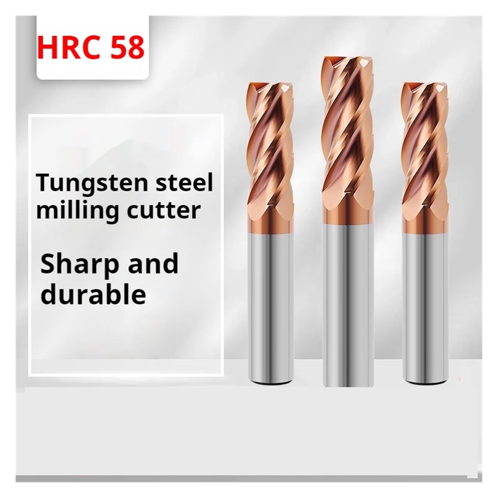 1 stücke HRC58 Hartmetall-schaftfräser 2 4 5 6 8 10 12mm Flöten Fräser Legierung beschichtung Wolfram Stahl Schneiden Werkzeug CNC Bearbeitung Schaftfräser(10X40X10X100)