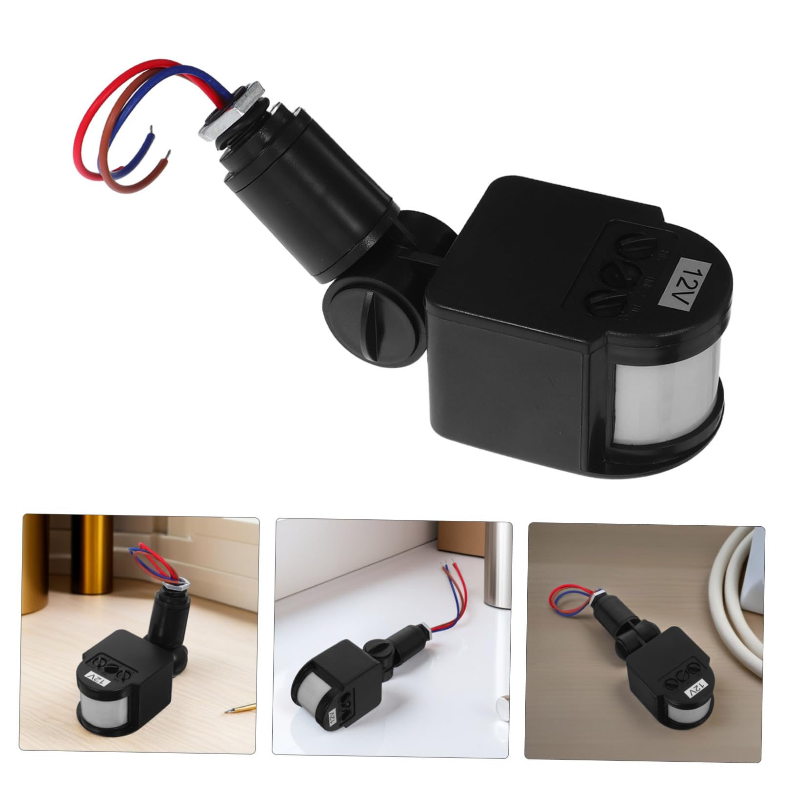LIFKOME Sensor Infrarrojo de Movimiento con Detección Ajustable Ángulo Resistente al Agua Controlador para LED Función Día Noche para Iluminación Automática