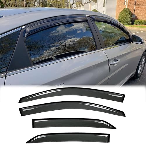 Puermto Deflector de viento para ventana lateral impermeable 94361, 4 piezas de repuesto protector contra la lluvia, visera de ventana para Hyundai Puermto Deflector de viento para ventana lateral impermeable 94361, 4 piezas de repuesto protector contra la lluvia, visera de ventana para Hyundai