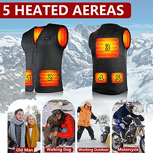 Heated Vest for Men Women - with 10000mAH Battery Winter Heated Jackets, Double Control for Hunting2