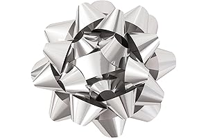 RUSPEPA Silver Gift Bows for Christmas Decorations