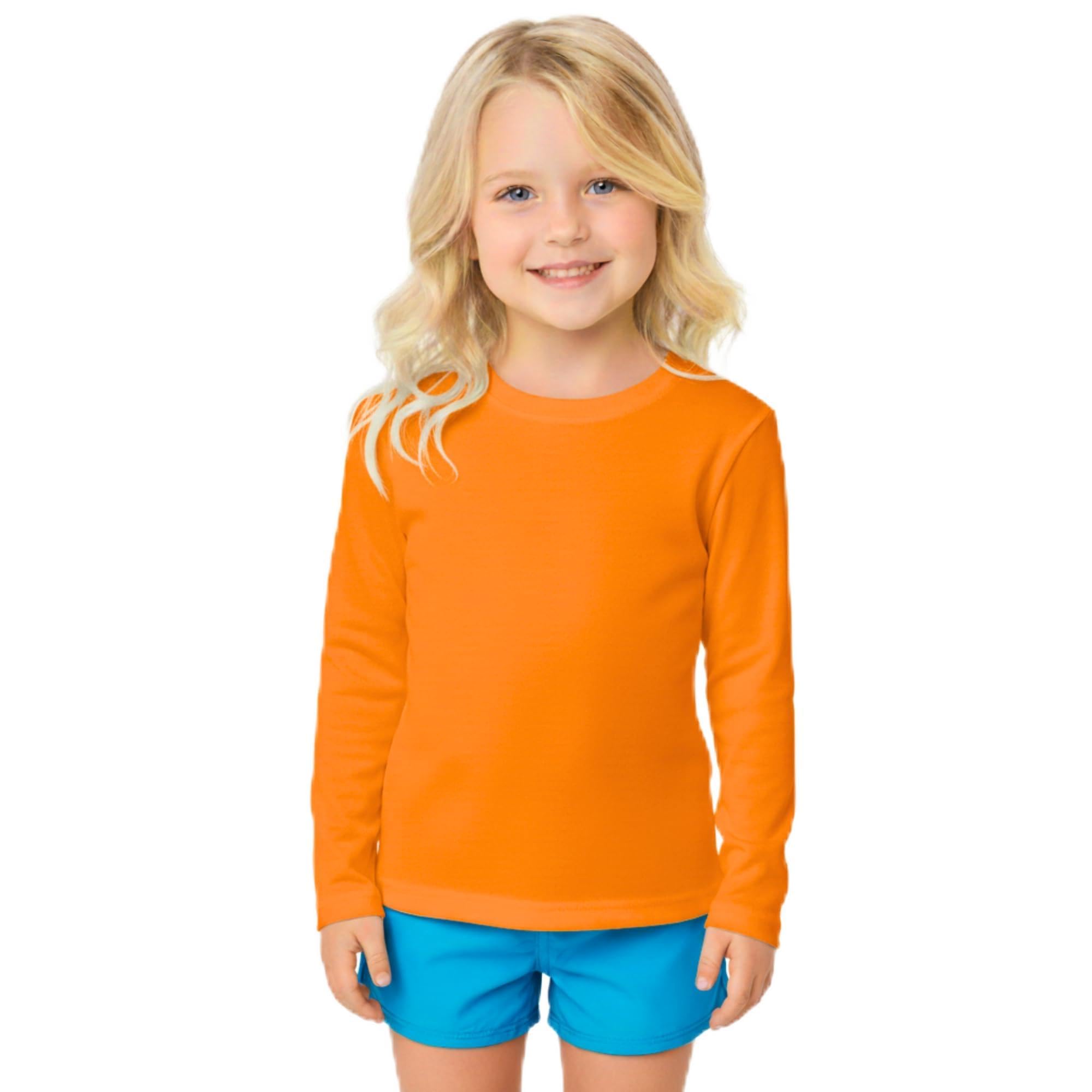 INGEAR Girls Long Sleeve Rash Guard Swim Shirt Outdoor Sports Shirt Lightweight Athletic Tee Protective Quick Dry