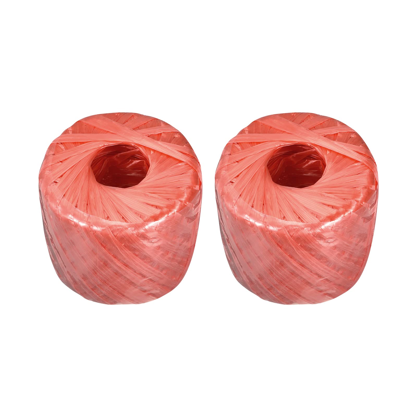 Rebower Polyester Nylon Rope [for Household Bundled Packing DIY]-200m/656ft / 2Roll Plastic,Red