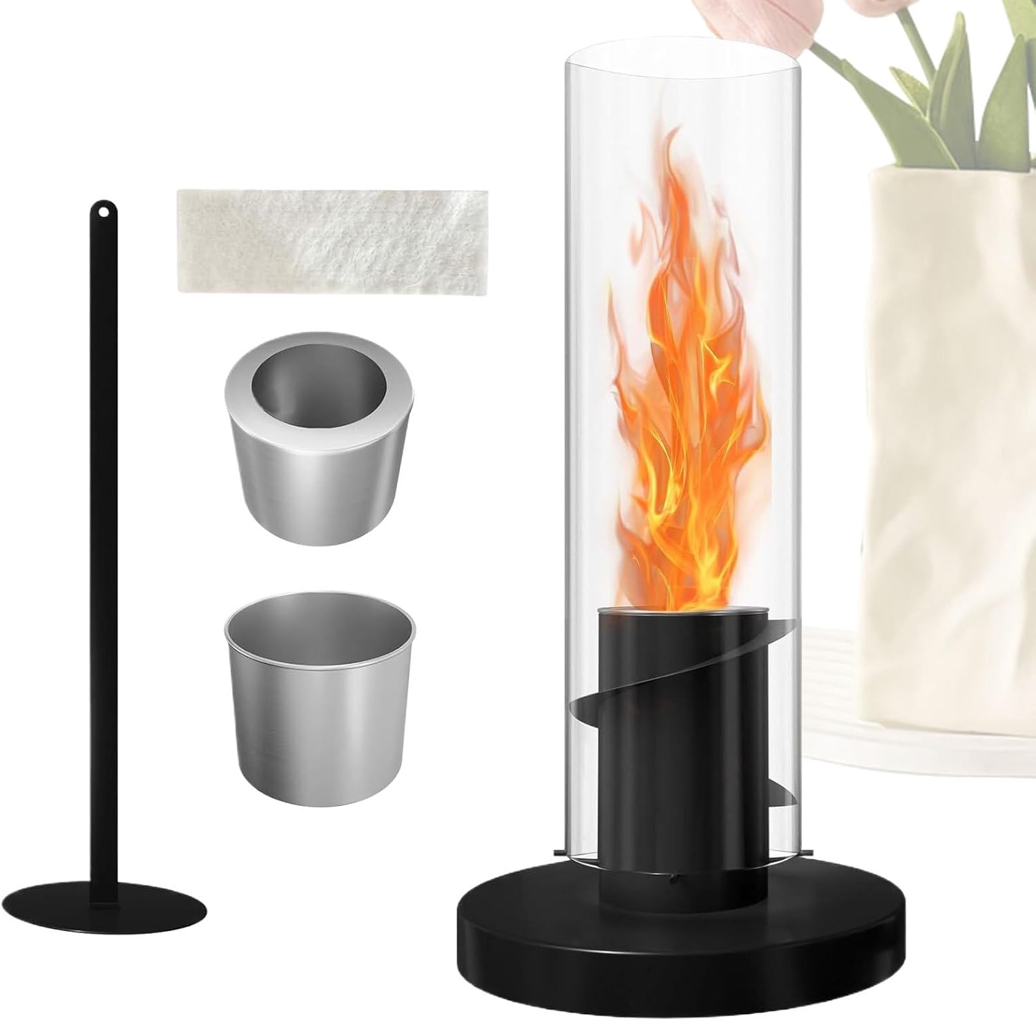 デスクライト - 竜巻炎テーブルファイヤー,モダン LED 照明 装飾 暖炉 バルコニー 寝室 インテリア 引越し祝い 誕生日 ムー