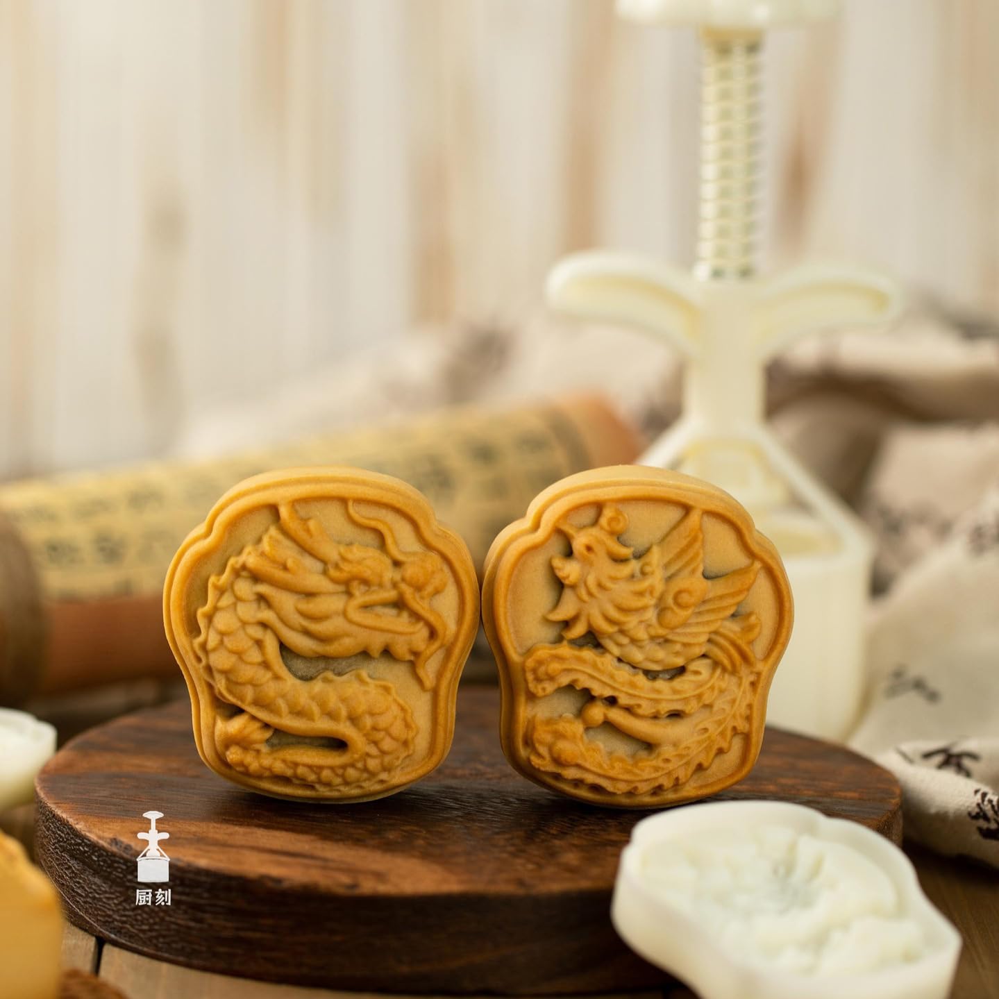 Amazon | 龍 鳳凰 ムーンケーキ型 75g 月餅モールド クッキー型