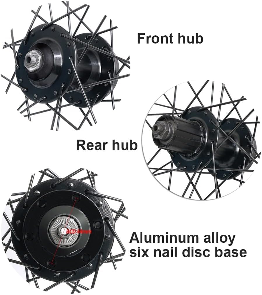 MTB Fahrrad Laufradsatz Aluminiumlegierung 26 27,5 29 Zoll, Scheibenbremse Doppelwandig Hybrid-/Mountain-Felge 2450G Zum Schwungrad Mit 7/8/9/10/11 Speed