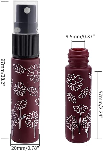 Miniatura 2 de 14 botellas de vidrio vacías de 0.3 fl oz0.36 onzas, botellas pulverizadoras de niebla fina, contenedor de perfume portátil recargable para aceites