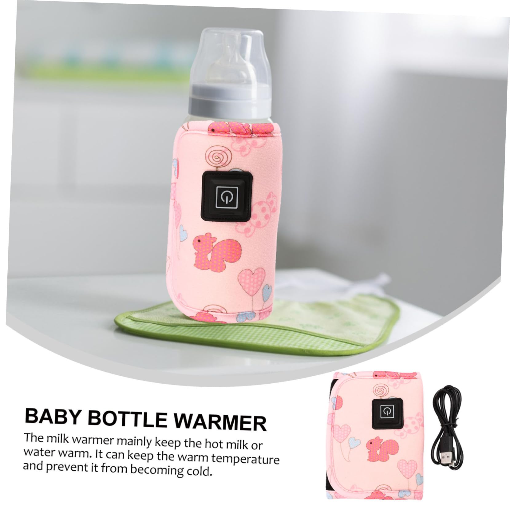 ibasenice 3stücke Usb Babyflaschenwärmer Für Neugeborene Tragbarer Milchflaschen-heizschutz Konstante Temperatur Praktische Nutzung Für Unterwegs Mit Zufälliger Datenkabelfarbe