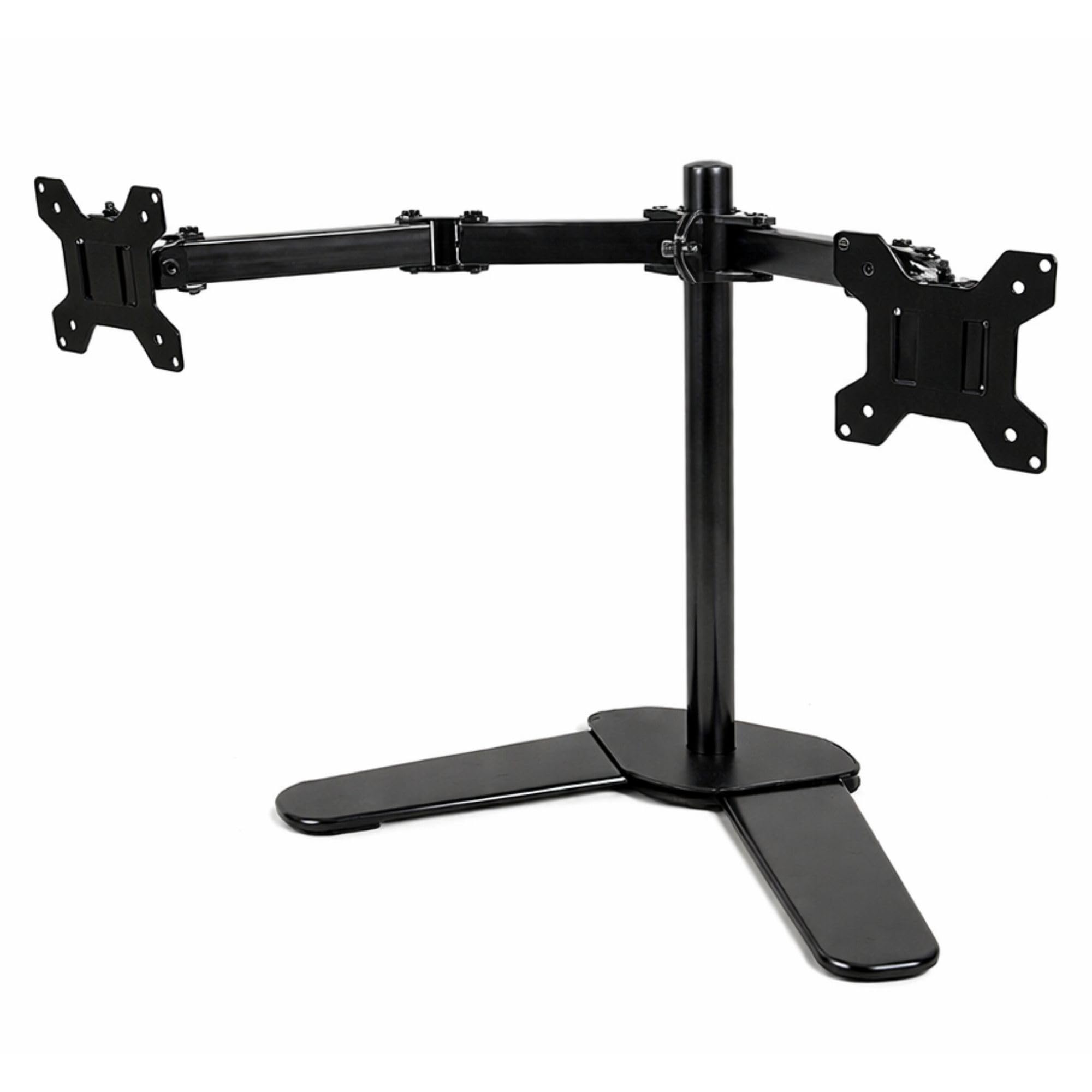 Dual Monitor Stand for Desk With 14-27" Support | 25kg Total Weight Capacity| Height Adjustable Dual Monitor Arm Vertical| Freestanding Base |Tilt, Rotation, Swivel Features-image-18