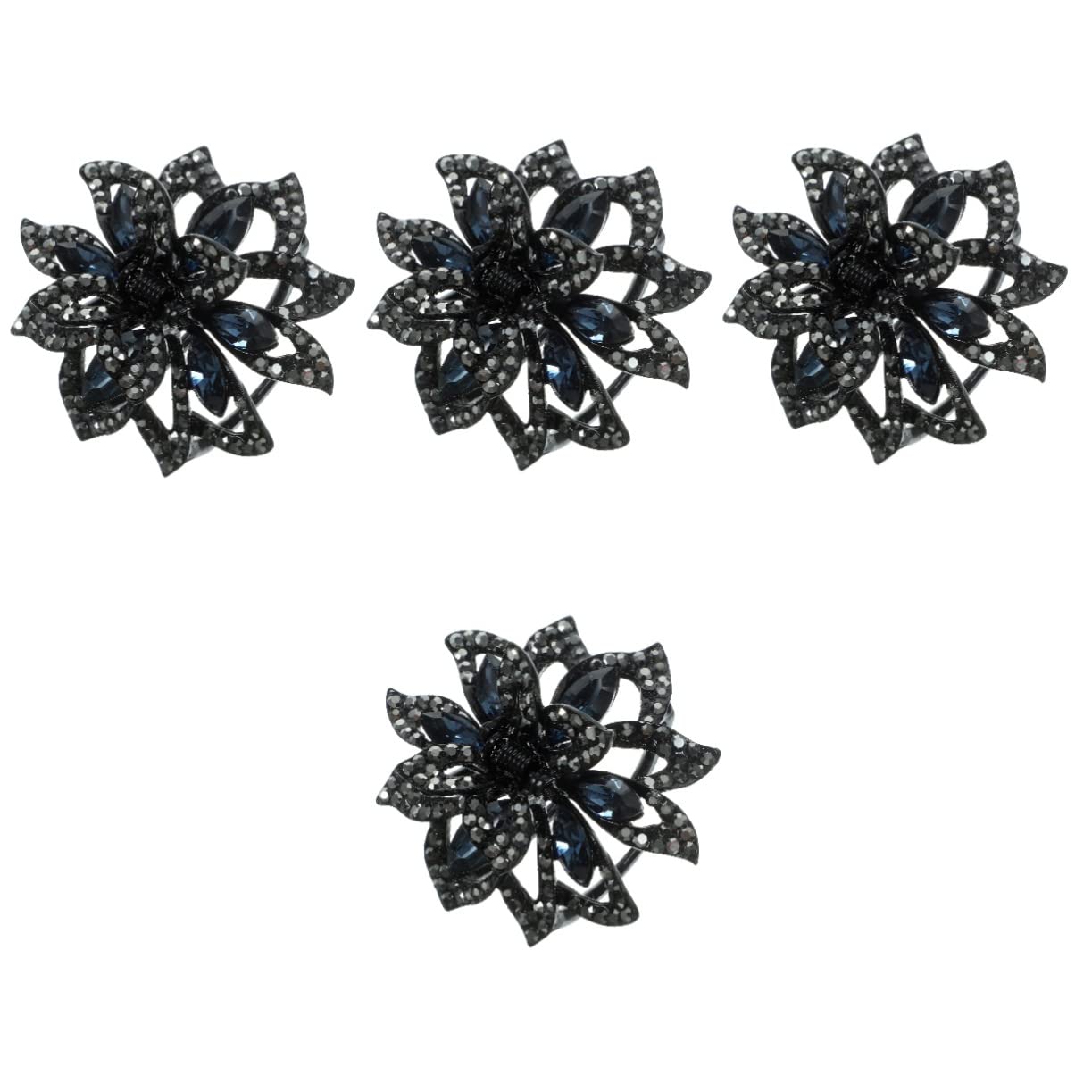 MAGICLULU 4piezas Clips Cabello Diseño De Flor De Pinzas Decorativas Para Mujeres Sujetadores De Pelo Para Fiestas y Ocasiones Especiales Tipo De Cabello