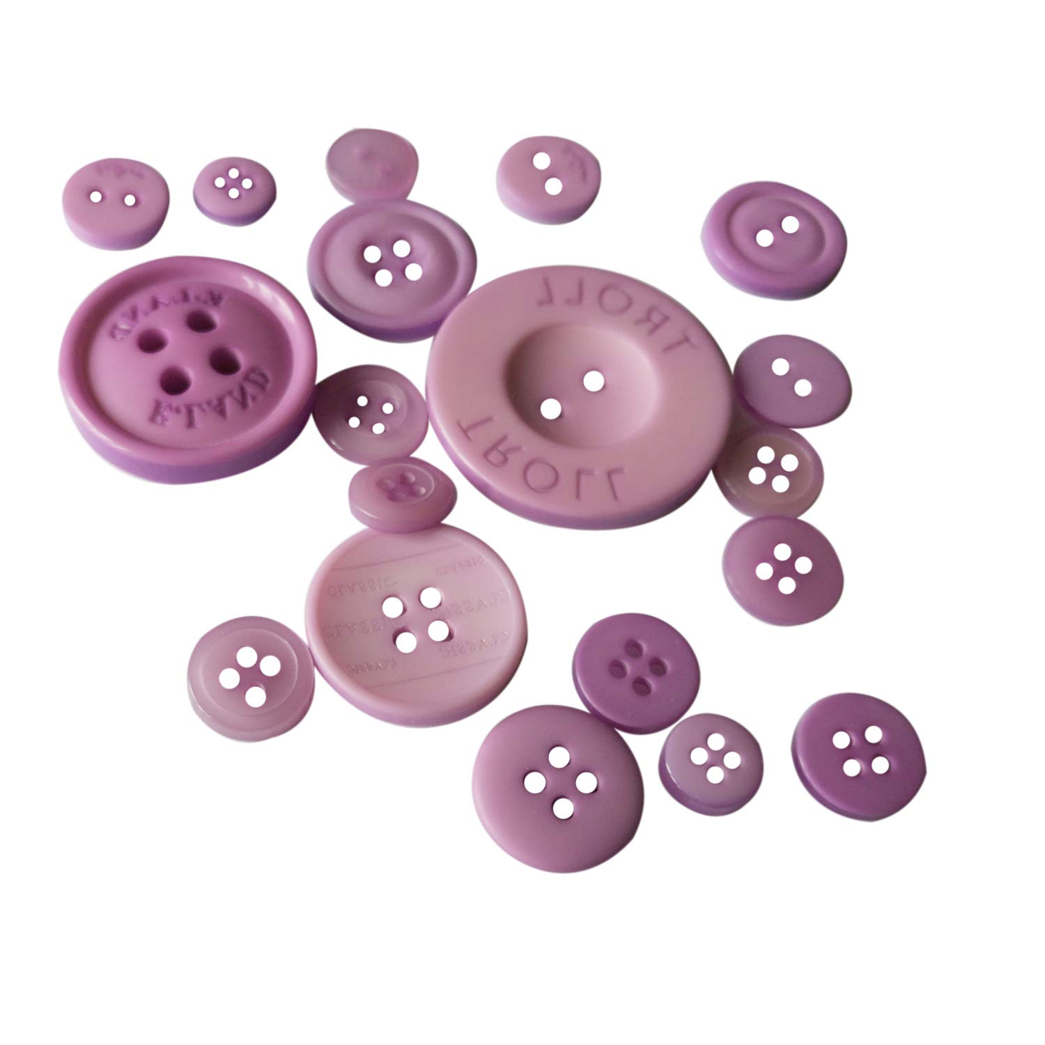 WedDecor Plastique 25mm Cœur Boutons Avec 2 Trou Boutons