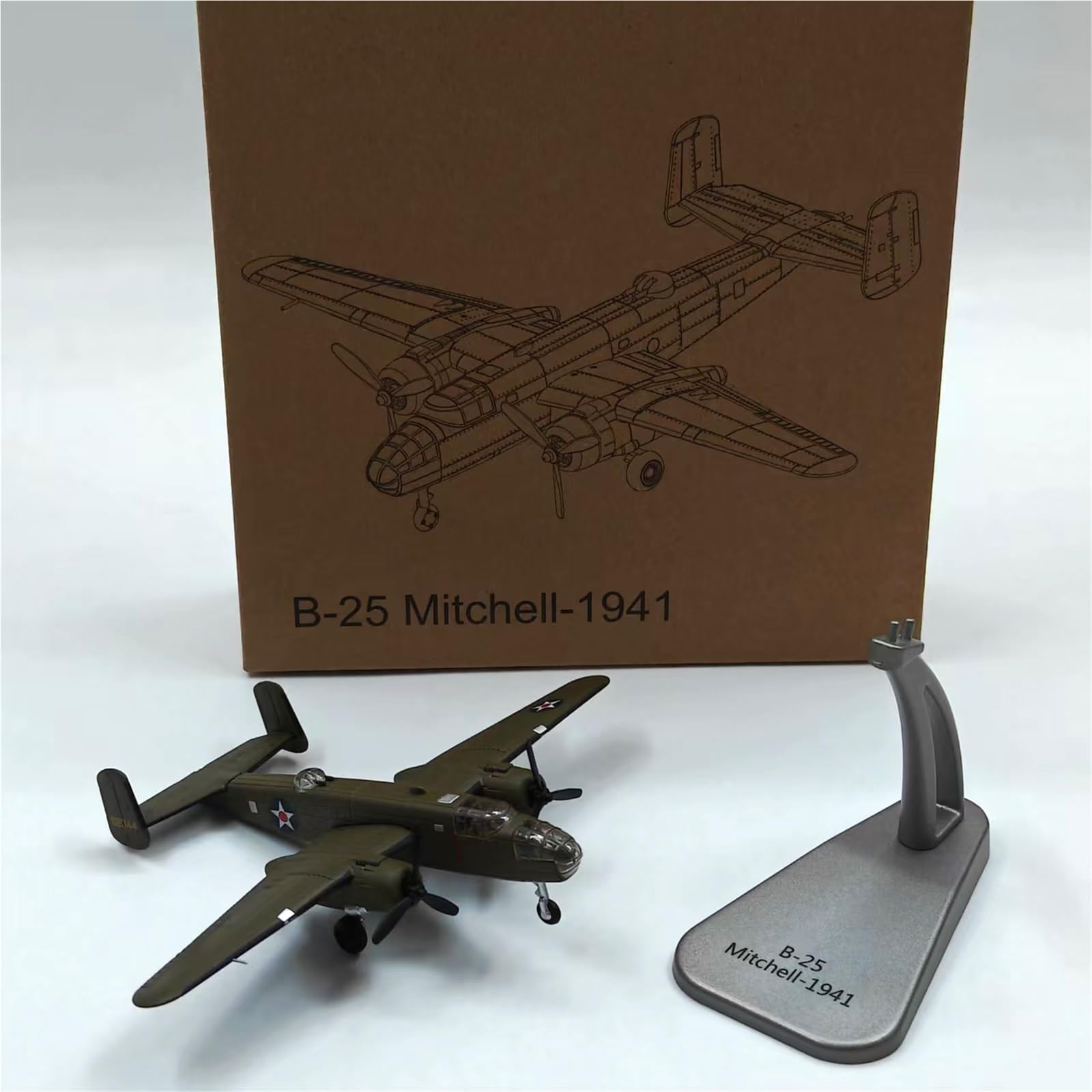 Cadeaux pour Pilotes Modèle en Alliage de Bombardier Moyen 1:144 B-25 Bombardiers