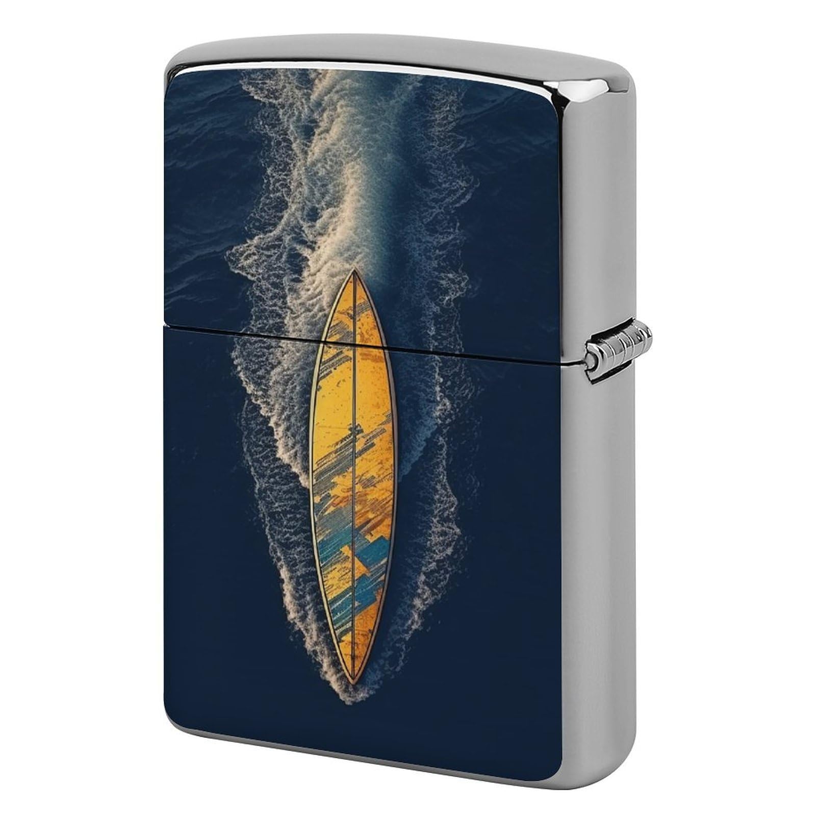 Surfboard Lighter Cover for Men, Personalized Lighter Case for Birthday Gift, Flip-Top Lighters Protective Cover, Portable Lighters Shell for Outdoor, Travel