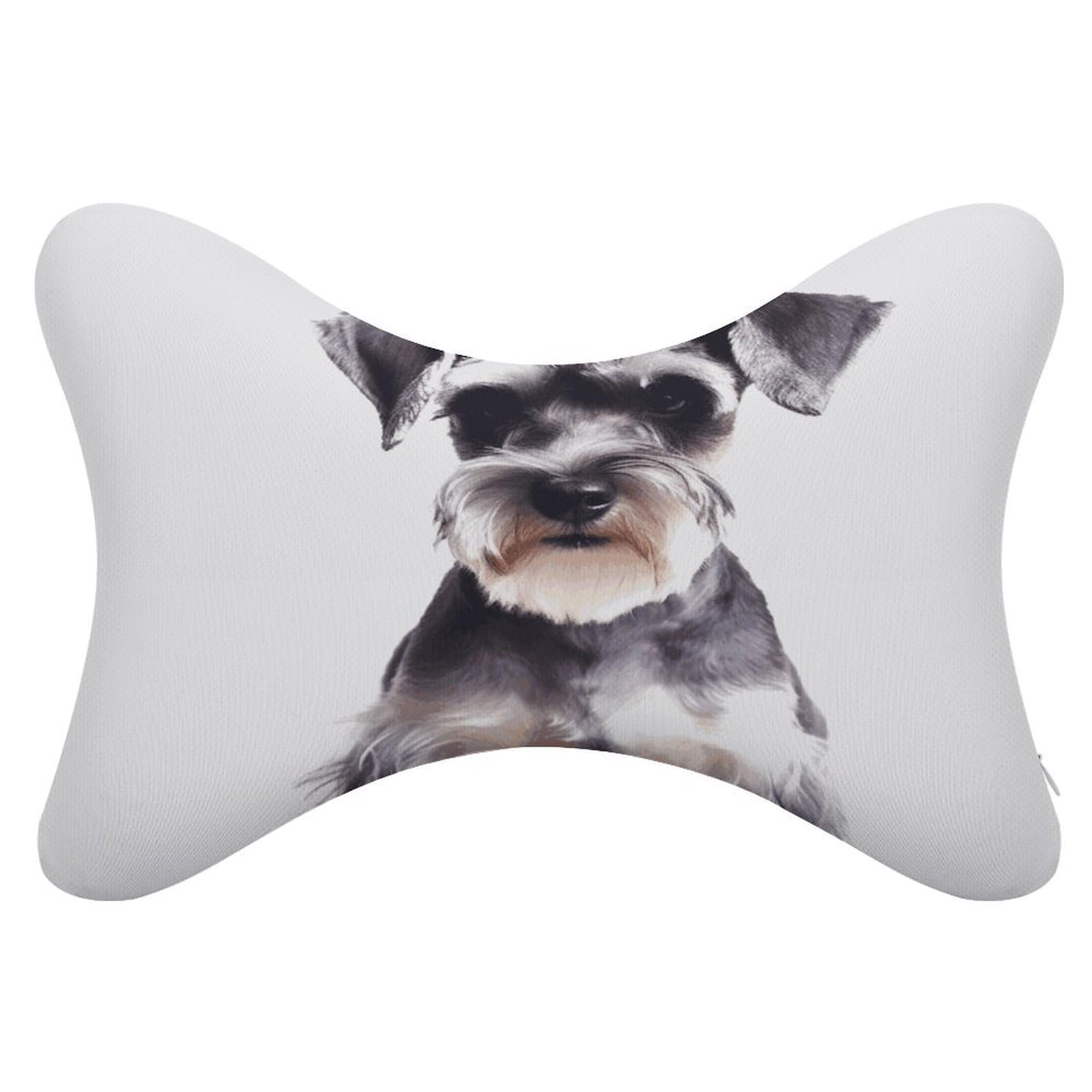 JTREHY 2 Pack Well-Behaved Schnauzer Car Headrest Pillow Memory Foam Car Neck Pillows Soft Comfortable Vehicle Neck Pillows Non-Slip Headrest Cushion Universal Car Pillow for Neck Pain Relief