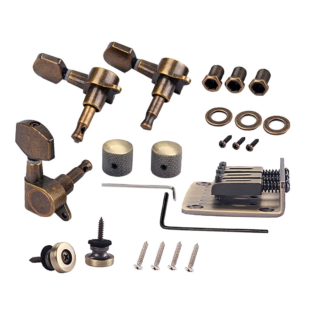 Lot de 2 chevalet de guitare avec clé pour guitare Accs Luthier - Couleur bronze