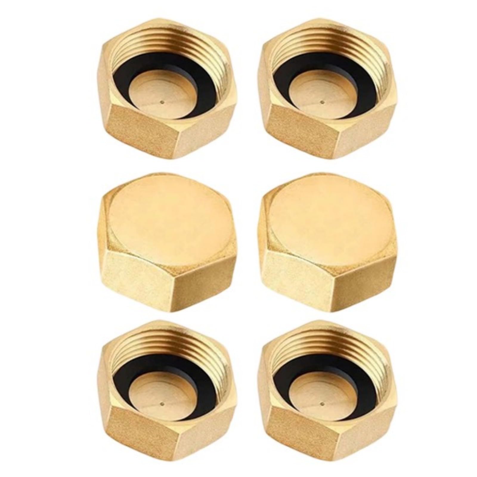 Hdoytxxm 6 Packs Temperature Resistant Engineered Copper Pipe Thread Seal Cap 1 / 2Inch For Industrial And Water Systems Highly Temperature Resistant Pipe Plug