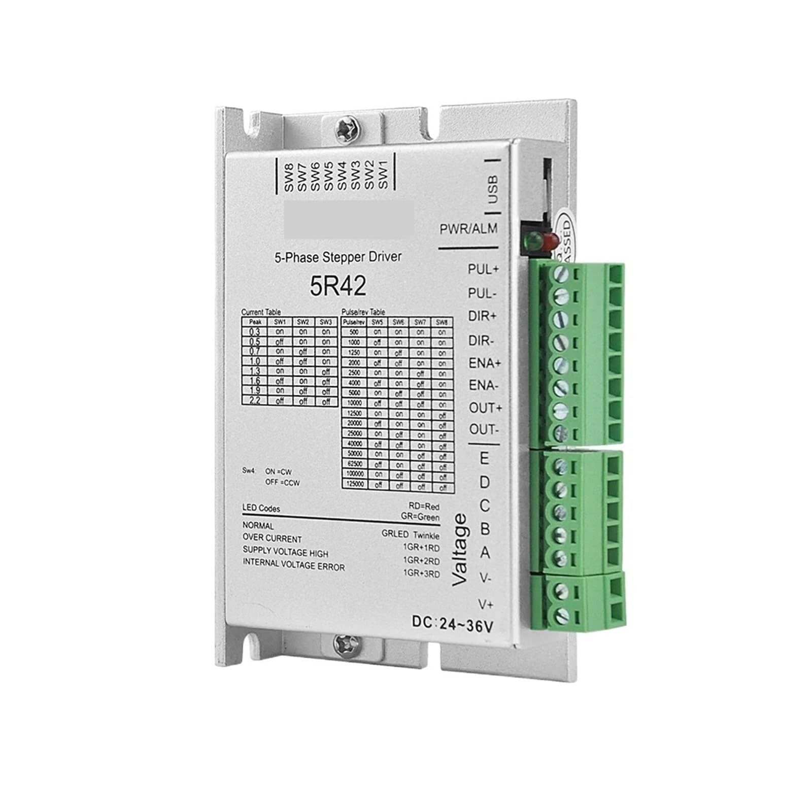 Controlador Paso a Paso Controlador de Motor Paso a Paso Nema 17 de 5 Fases 24-36 V