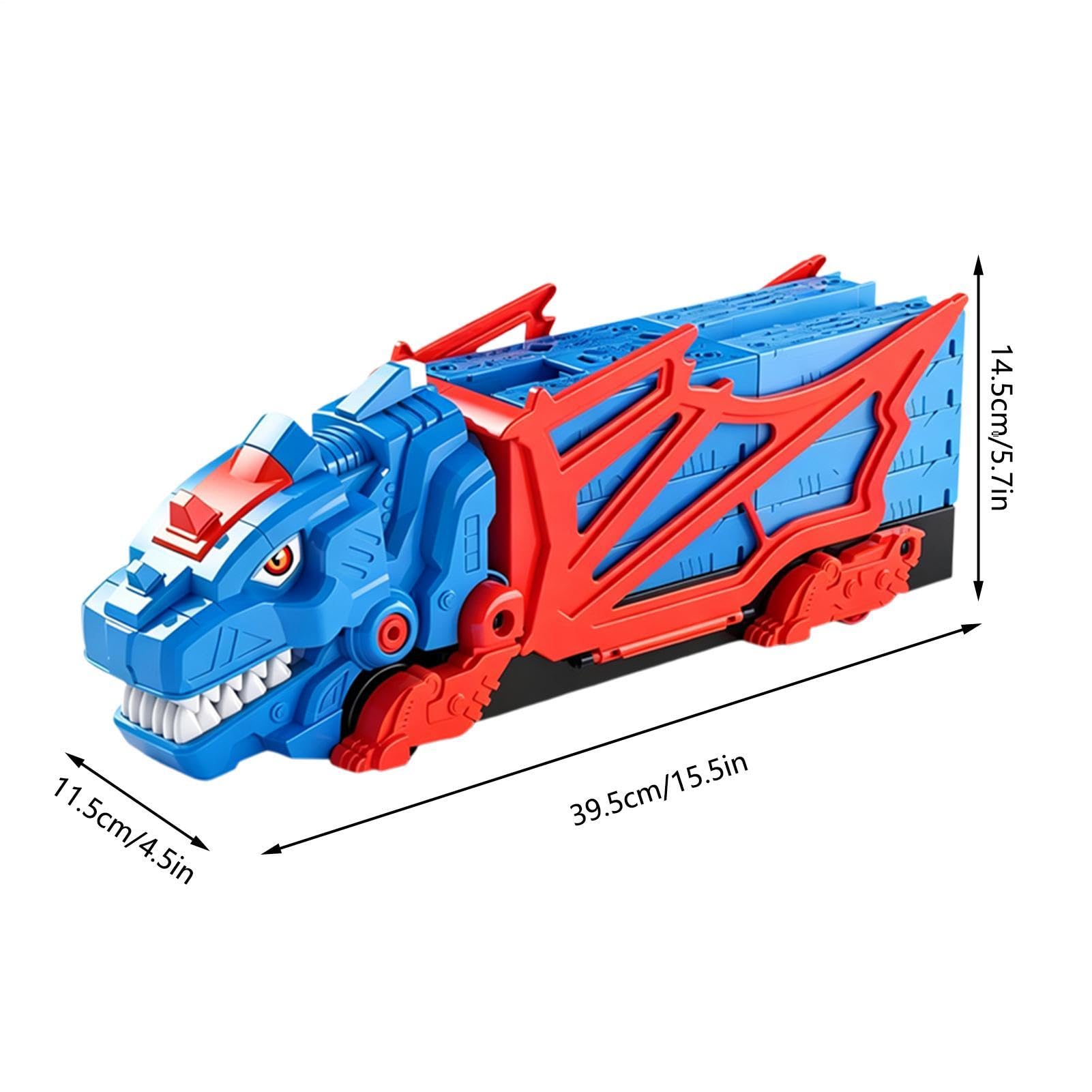 Pista Auto Dinosauri Da Corsa Veicoli Playset Interattivo Flessibile Fai Da | Set Giocattolo Pista Dinosauri Con Veicoli Per Bambini Maschi Asilo all'aperto e al chiuso Giardino Casa Compleanno