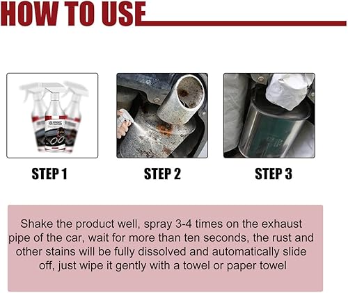 Miniatura 5 de Limpiador exterior de automóvil para automóviles, limpiador de óxido de superficie metálica, agente antioxidante para exteriores, agente