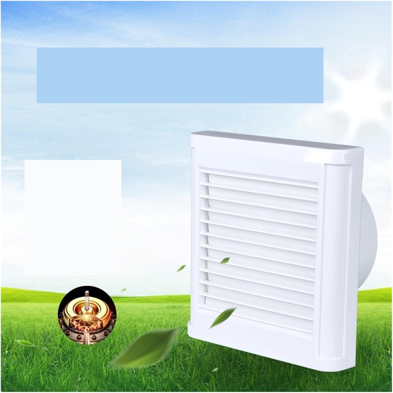 Ventilation Fan, 4/6/8inch Silence Ventilating Strong Exhaust Extractor Fan For Window Wall Bathroom Toilet Kitchen Mounted 100/150/185mm,Bathroom fan(6 inch)
