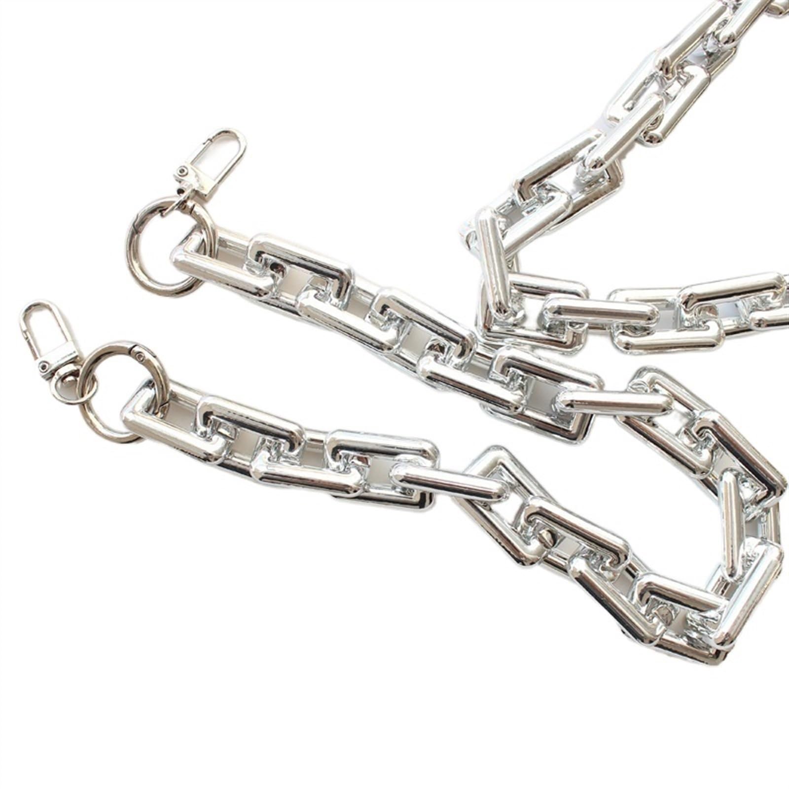 Verstellbarer Taschengurt 1 STÜCK 30/40/50/60 cm Kette abnehmbare Teile Achseltaschenriemen Damen Schultergurt quadratische Kette Damen Taschenzubehör Handtasche Schultertaschenriemen (Size : 50c)