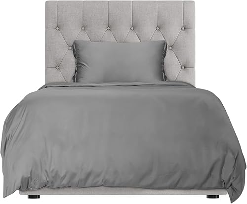 Miniatura 1 de Hotel Sheets Direct - Juego de funda de edredón de 3 piezas 100  de bambú mejor que la seda 1 funda de edredón 2 fundas de almohada con correas en