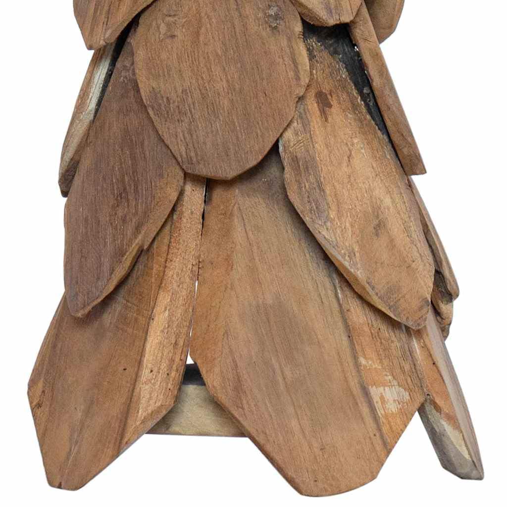 Árbol de Navidad de madera de teca, 80 cm, color marrón