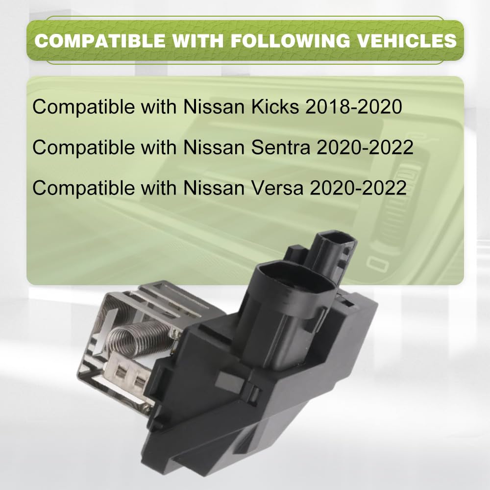 Heater Blower Fan Motor Resistor 25230-00Q0J, 2523000Q0J, 25550-7773R, 255507773R Compatible with Nissan Sentra Versa 2020-2022,for Nissan Kicks 2018-2020