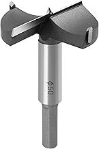 flintronic Forstner Drill, 50mm Carbide Steel Boring Hole Saw, Forstner Drill Cutter Tool for Making Clean Flat-Bottomed Holes in Wood, Furniture or Door Hinge Hole