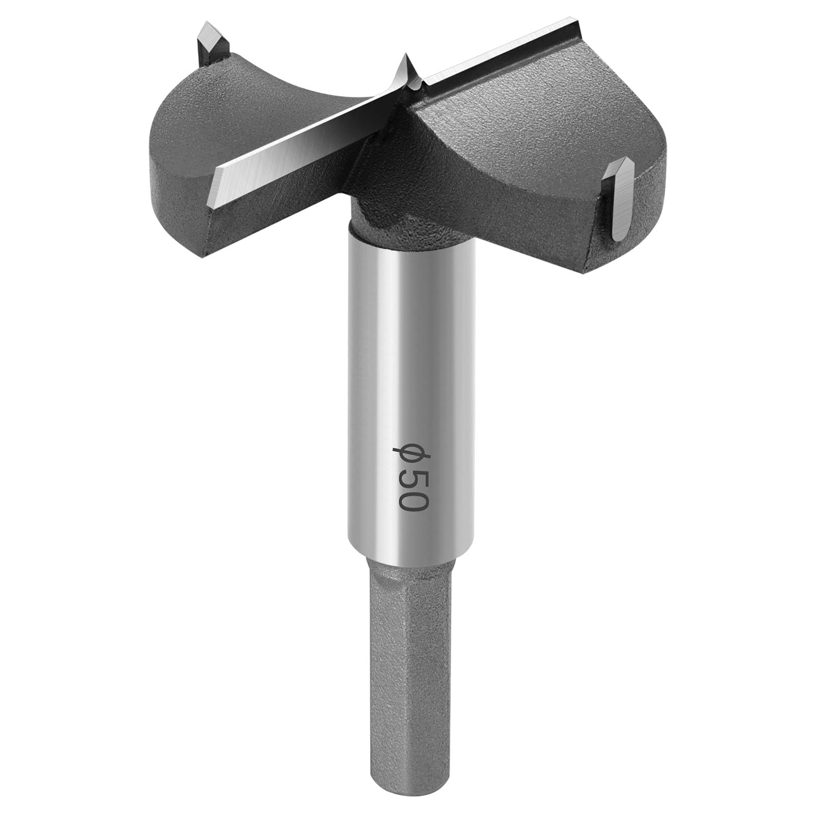 flintronic Forstner Drill, 50mm Carbide Steel Boring Hole Saw, Forstner Drill Cutter Tool for Making Clean Flat-Bottomed Holes in Wood, Furniture or Door Hinge Hole