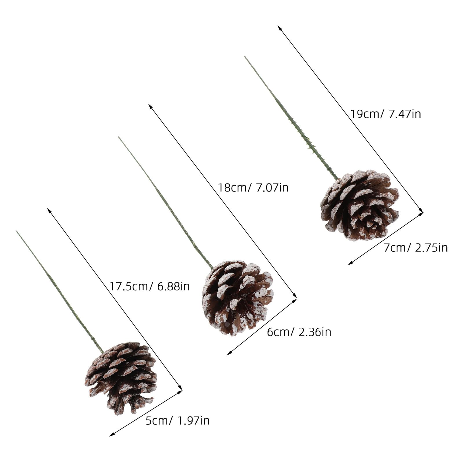 VILLCASE Piñas Decorativas para Manualidades 30 Piezas, Mezcla de Piñas de Pino 4-7 Cm, Naturales para Arreglos de Flores, Decoración Rústica de Fiestas, Guirnaldas y Celebraciones
