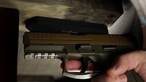 Miniatura 2 de CoBak Soporte magnético para pistola  Soporte para pistola con revestimiento de silicona, 45 libras, accesorio táctico para armas de fuego, soporte