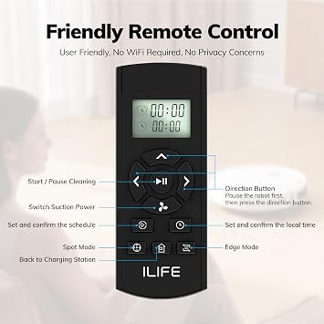 ILIFE V2 Robot Vacuum Cleaner, Tangle-Free Suction | 120 Mins Runtime, Slim, Self-Charging Robotic Vacuum Cleaner, Ideal for Pet Hair and Hard Floors