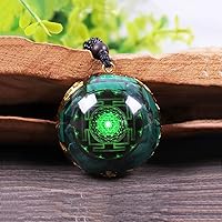 Vista 2 de Day Day Up Orgonite Pendant Malachite Green Crystal Orgone Pendant Necklace Reiki Spiritual Healing Energy Jewelry For Women (1)