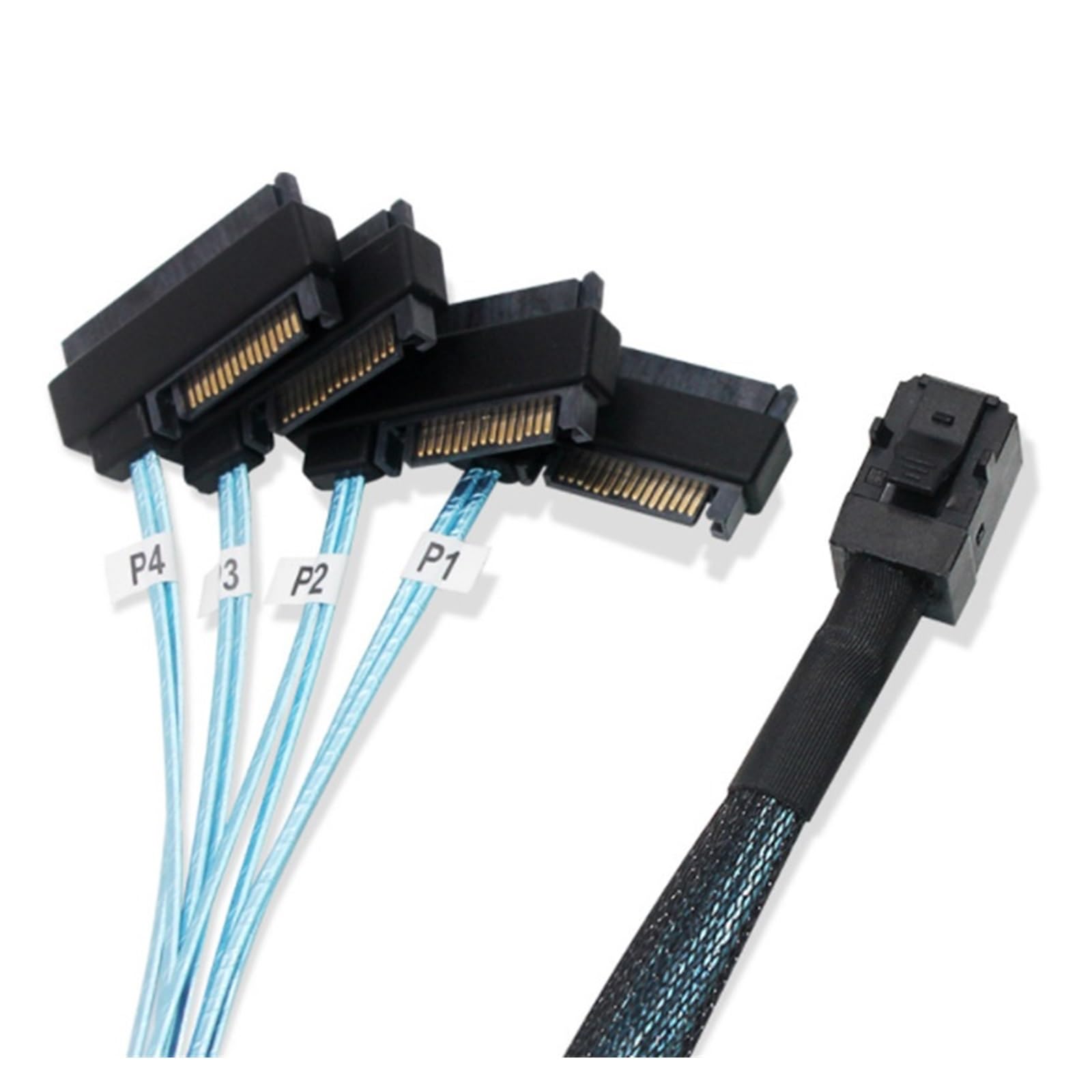 Nuovo SFF-8643 a 4 SFF-8482 Interno MI NI S*A*S 3.0 HD a 4 29pin SFF 8482 Connettore con S*A*S 15pin Porta di Alimentazione 12GB/S Cavo 0,5 m 1 m (0,5 m)