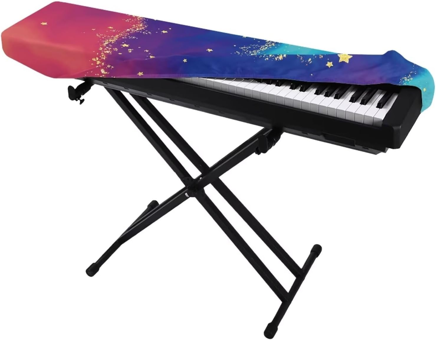 Colorful Galaxy Star Piano Music Keyboard Dirt Proof Cover Piano Keyboard Dust Cover Anti-Scratch Electronic Keyboard Cover Must Have Piano Accessories, 88 Keys