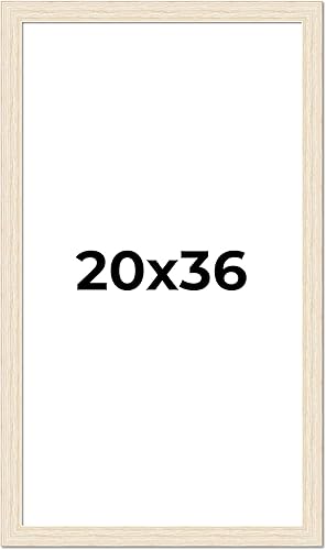 Vista 12 de Marco de fotos blanco de madera real de 19 x 19 pulgadas de ancho de 1.5 pulgadas Profundidad interior de 0.5 pulgadas Marco de fotos envejecido