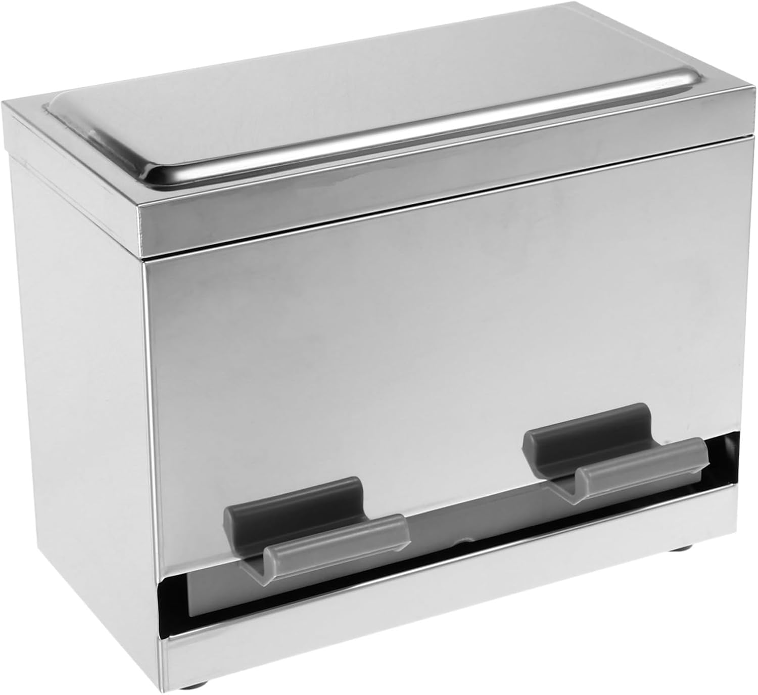 Automatic Press Chopstick Box Straw Dispenser Lid Large Capacity Stainless Steel Restaurant Storage Box