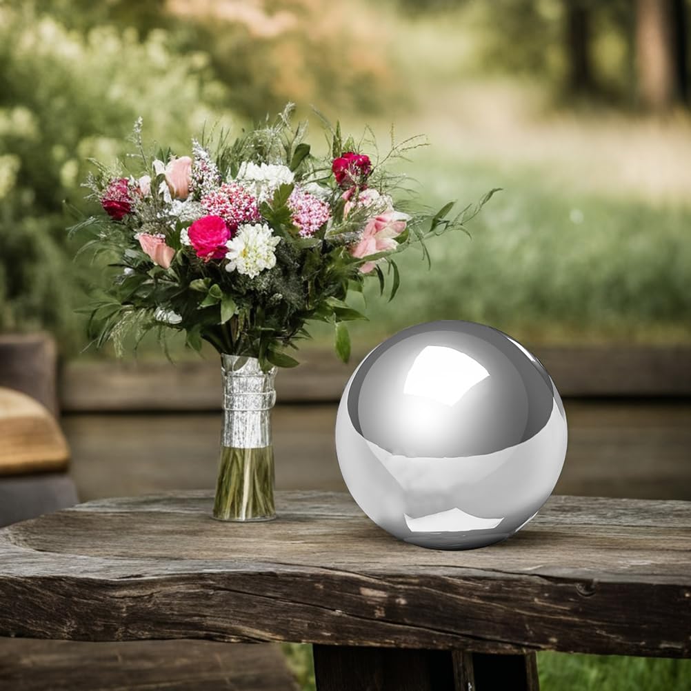 Toyvian Sfera Riflettente in Acciaio Inossidabile Globo Da Giardino Lucido Per Decorare Esterni Come Terrazze Balconi e Prati