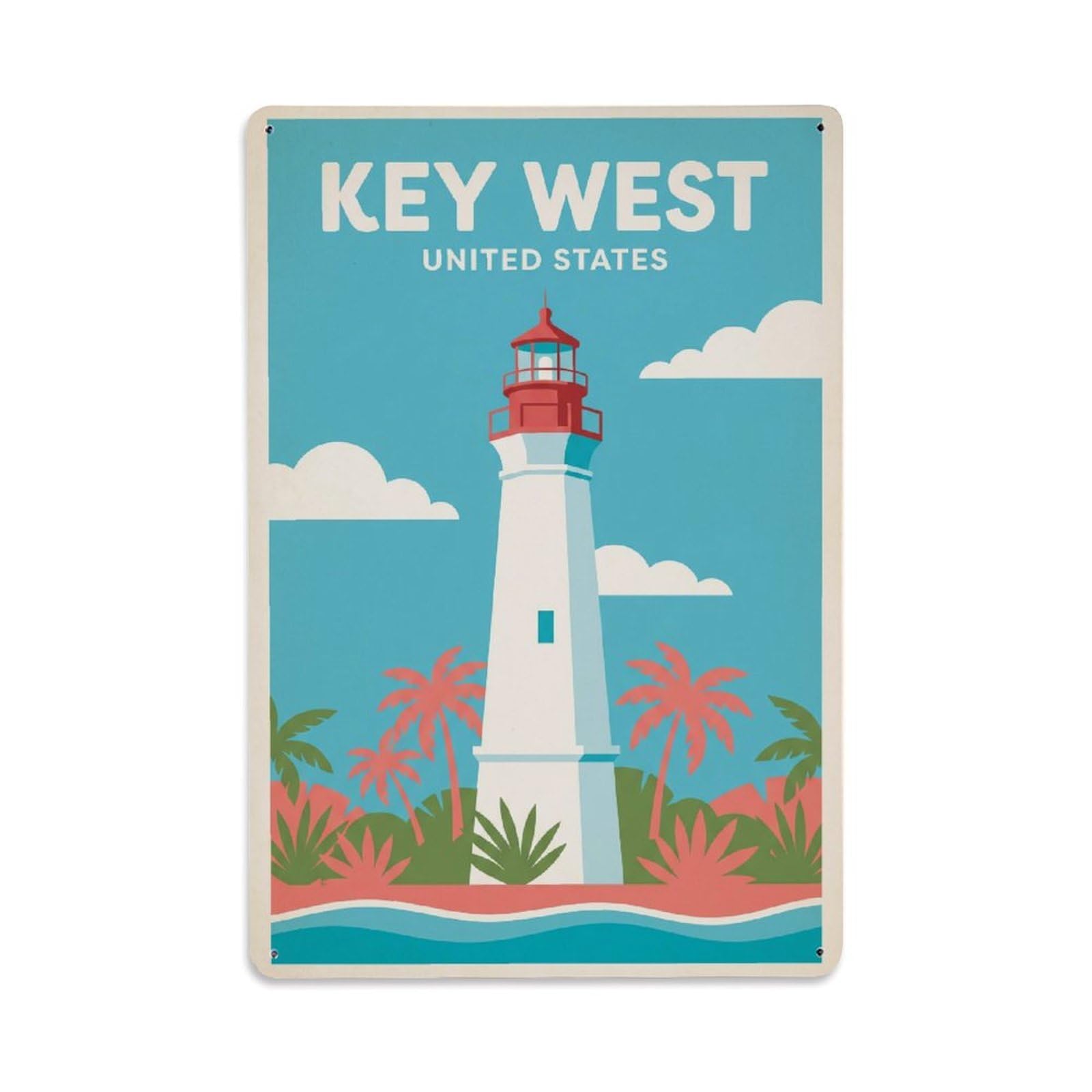 Xanthor Style Usa Key West Travel Retro Metal Tin Sign