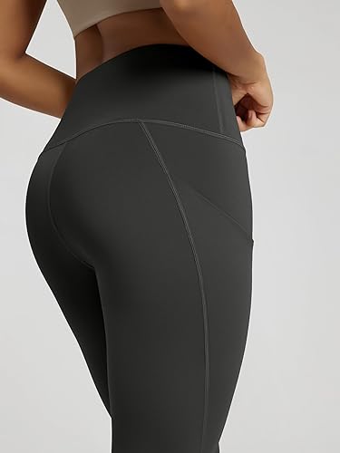 Miniatura 373 de ODODOS - Leggings tipo capri de mujer, no se traslucen y modelan el abdomen, con cintura alta y bolsillos; para hacer yoga, atletismo, ejercicio