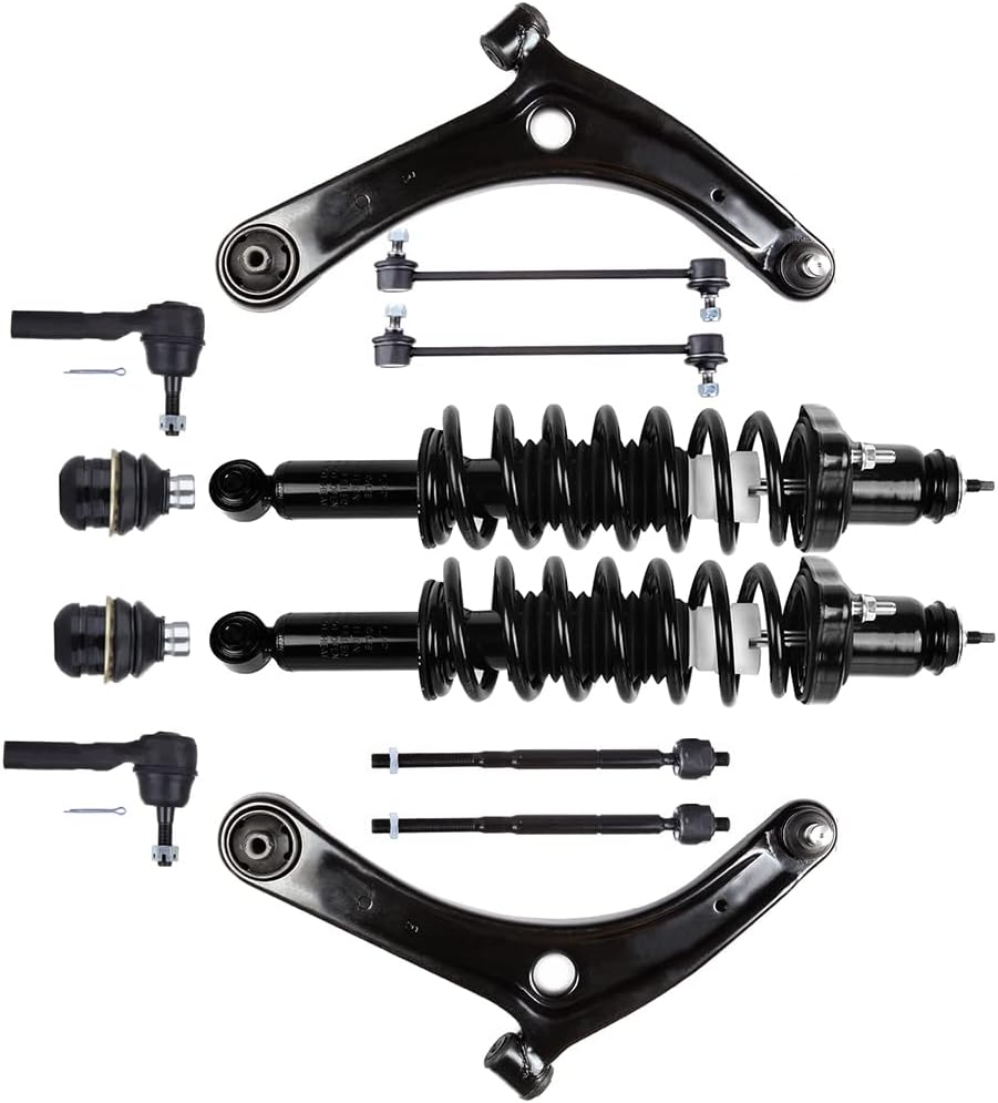 Struts Shock suspension kit for Dodge Caliber 2007-2012,for Jeep Compass 2007-2010 struts, for Jeep Patriot 2007-2010, Complete Struts Assembly Ball Joint Control Arm kit 12 Pcs