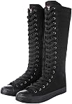Momuk Women's Canvas High Knee Boots