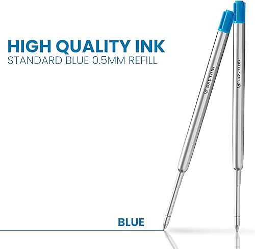 Miniatura 6 de BASTION Repuesto de bolígrafo premium, tinta profundamente pigmentada para todos los bolígrafos de lujo BASTION Bolt Action, recarga de tinta