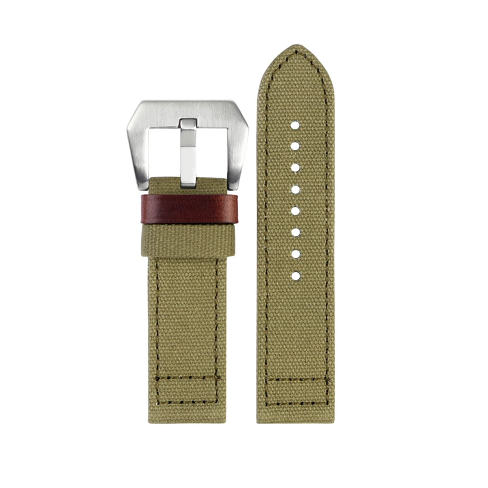 Accessori per orologi da uomo con cinturino di ricambio per orologio da polso in tela ispessita a doppia faccia da 24mm